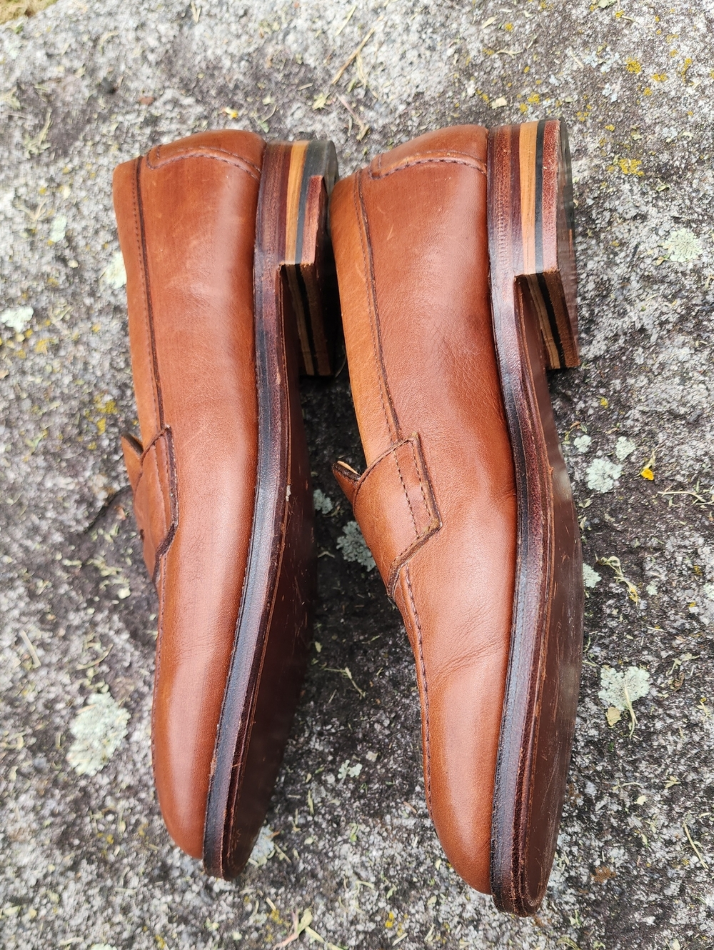 Alden Model 9696 Men's Leather Penny Loafers in Cognac size 8.5 - Picture 15 of 16